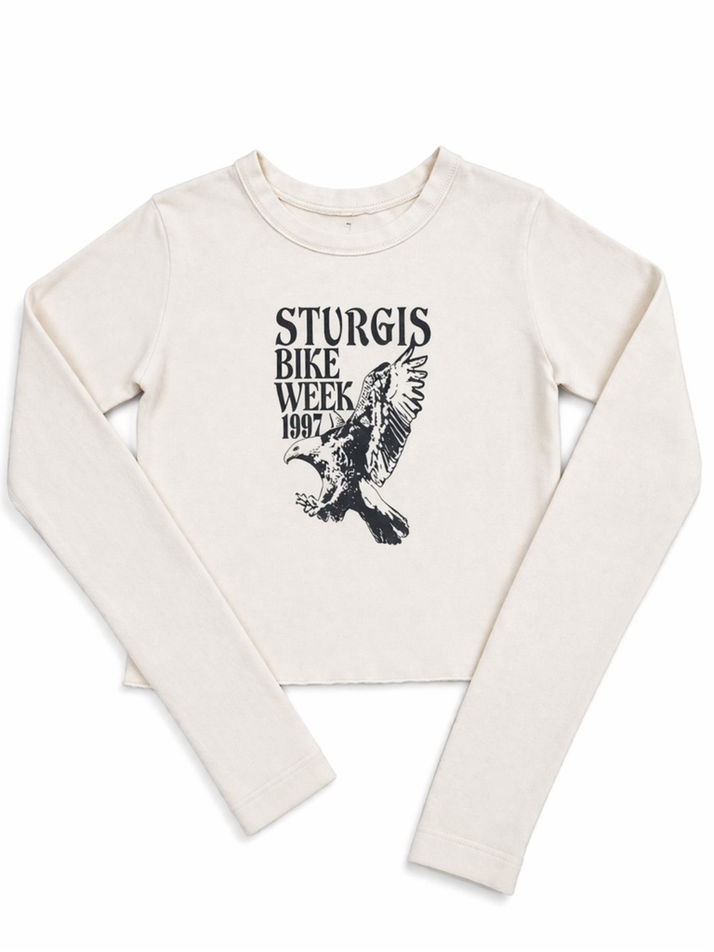 Brandy Melville Cream Sturgis Bike Week 1997 Long Sleeve Tee